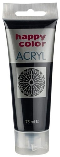 Przejdź do produktu Farba akrylowa 75ml, czarny, Happy Color