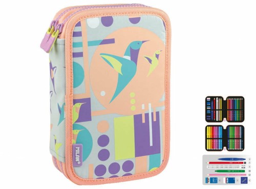 Przejdź do produktu Piórnik 2 poziomowy z wyposażeniem Sugar Colibri, Milan