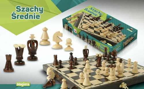 Przejdź do produktu Szachy średnie 31cm. MAGIERA