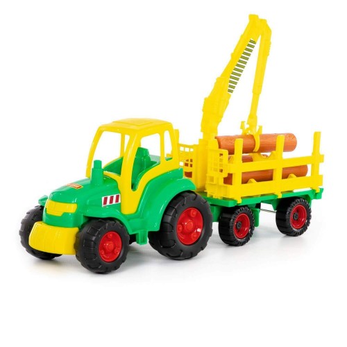 Przejdź do produktu Polesie 8229 Traktor z przyczepą do przewozu drzew