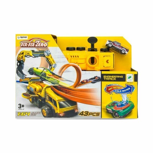 Przejdź do produktu Tor z wyrzutnią 130cm + autokolorowańce 43el Y1017