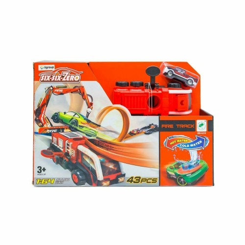 Przejdź do produktu Tor z wyrzutnią 130cm + autokolorowańce 43el Y1017