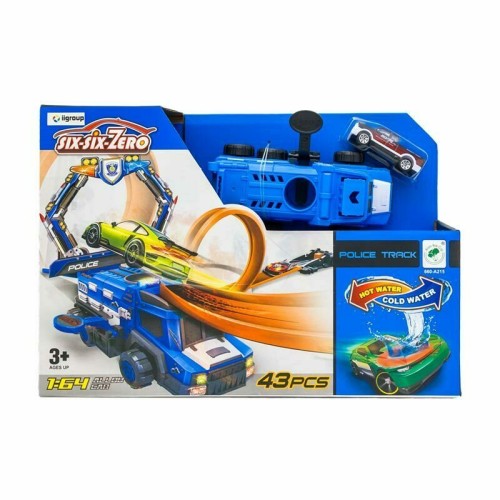 Przejdź do produktu Tor z wyrzutnią 130cm + autokolorowańce 43el Y1017