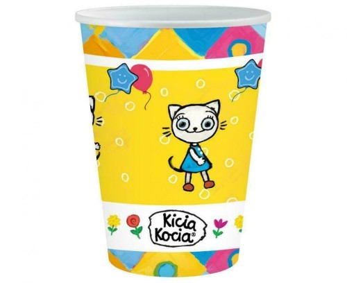 Przejdź do produktu Kubeczki pap. Kicia Kocia (licencja), 250 ml, 6 szt.