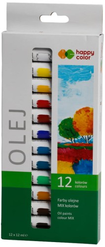 Przejdź do produktu ST FARBA OLEJNA ZESTAW 12 KOL*12ML HAPPY COLOR