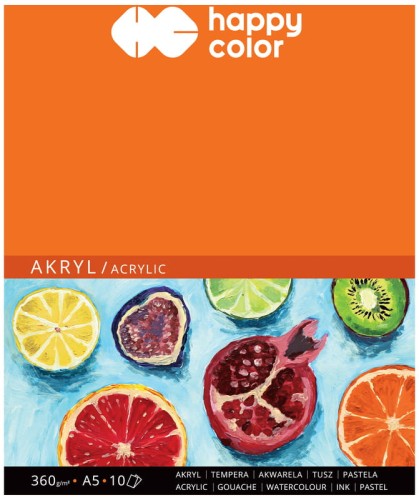 Przejdź do produktu Blok do akrylu A5 10 ark. 360 g , Happy Color