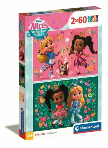 Przejdź do produktu Clementoni Puzzle 2x60el SuperColor Alice's Wonder