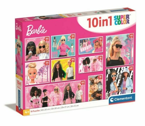 Przejdź do produktu PROMO Clementoni Puzzle 10w1 SuperColor Barbie 202