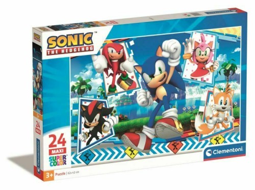 Przejdź do produktu Clementoni Puzzle 24el Maxi SuperColor Sonic 28526