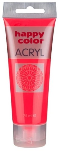 Przejdź do produktu Farba akrylowa 75ml, czerwony fluo, Happy Color