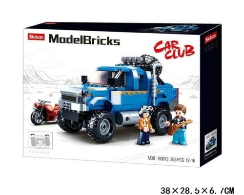 Przejdź do produktu Klocki Sluban Klub Moto Niebieski samochod 361el.