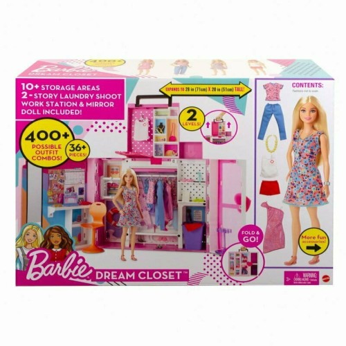 Przejdź do produktu Barbie Garderoba Barbie Zestaw + lalka HGX57 MATTE