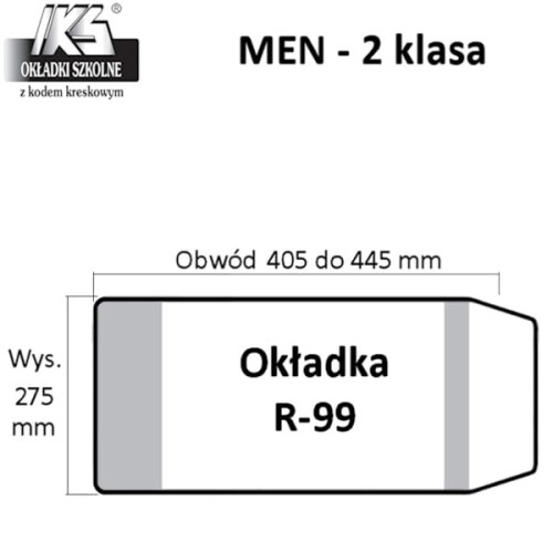 Przejdź do produktu Okładka książkowa reg.R-99 wys. 275mm x obw. 405mm