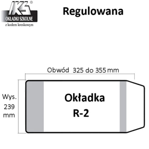 Przejdź do produktu Okładka książkowa reg.R-2 wys. 239mm x obw. 325mm