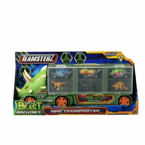 Przejdź do produktu Transporter auto Triceratops DINO z autkami wyścig