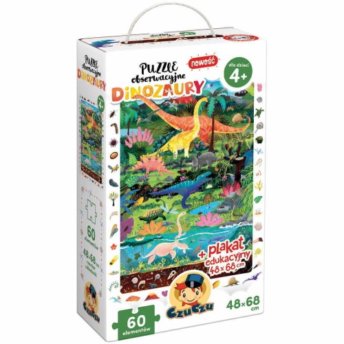 Przejdź do produktu CzuCzu Puzzle obserwacyjne Dinozaury