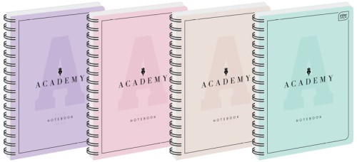 Przejdź do produktu Kołonotes B5 100k. kratka 90g Academy pastel, Interdruk