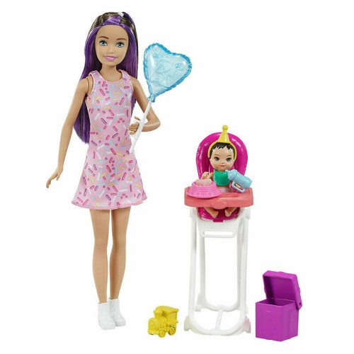 Przejdź do produktu Barbie Lalka Skipper Miniurodziny krzesełko GRP40