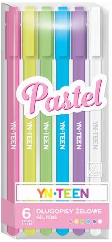 Przejdź do produktu Długopisy żelowe pastel kpl. 6-kol, Interdruk