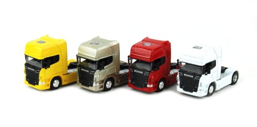 Przejdź do produktu WELLY 1:64 Ciężarówka Scania V8 R730 mix cena za 1