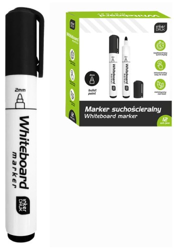 Przejdź do produktu Marker suchościeralny czarny, Interdruk