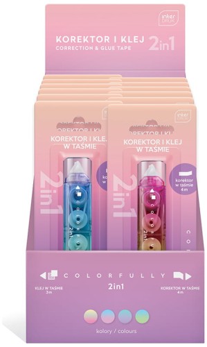 Przejdź do produktu INT KOREKTOR I KLEJ W TAŚMIE COLORFULL 2129 A'12