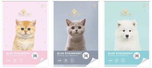 Przejdź do produktu Blok rysunkowy A4 50 k 90g UV Puppy Sign, Interdruk