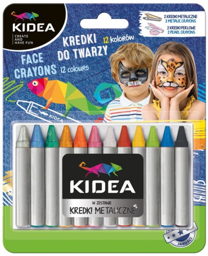 Przejdź do produktu KREDKI DO MALOWANIA TWARZY 12 KIDEA
