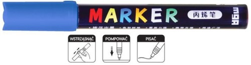 Przejdź do produktu Marker akrylowy 1-2mm niebieski MG