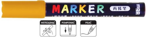 Przejdź do produktu Marker akrylowy 1-2 mm, jasnożółty, MG
