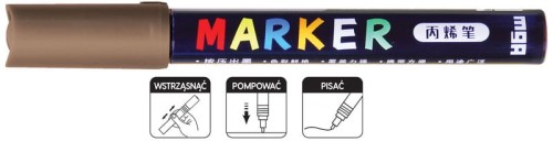 Przejdź do produktu Marker akrylowy 1-2 mm, brązowy metalik, MG