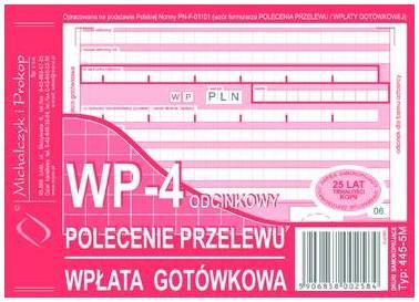Przejdź do produktu Miękkie polecenie przelewu A6 wpłata