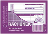 Przejdź do produktu Rachunek A6 dla zwolnionych