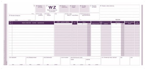 Przejdź do produktu Druk WZ 1/3 A3 wielokopia MiP