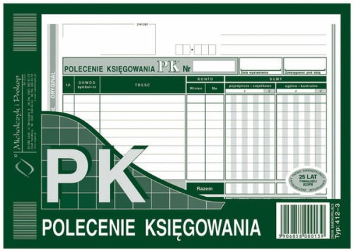 Przejdź do produktu Polecenie księgowania A5