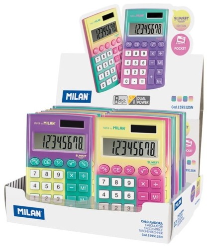 Przejdź do produktu Kalkulator kieszonkowy SUNSET 159512SN p12 MILAN c