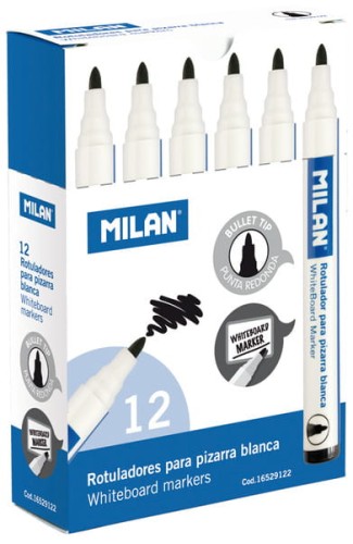 Przejdź do produktu Marker suchościeralny czarny okrągła końcówka, Milan
