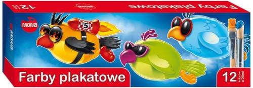 Przejdź do produktu Farby plakatowe 12kol 20ml MONA