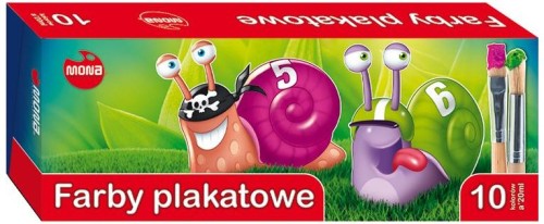 Przejdź do produktu Farby plakatowe 10kol 20ml MONA