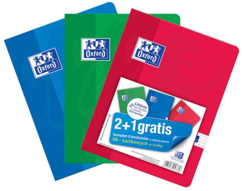 Przejdź do produktu Brulion A5 96k. kratka miękka okładka School Oxford 2+1