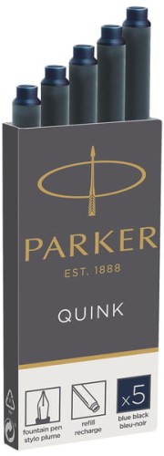 Przejdź do produktu Naboje atramentowe niebiesko-czarne 5 szt , Parker