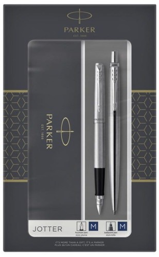 Przejdź do produktu Komplet 2019 Jotter stal CT - pióro wieczne + długopis, Parker