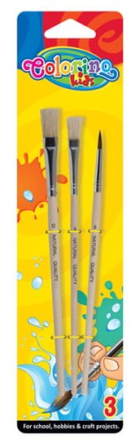 Przejdź do produktu Pędzelki szkolne 3 szt. blister Colorino Kids 1374