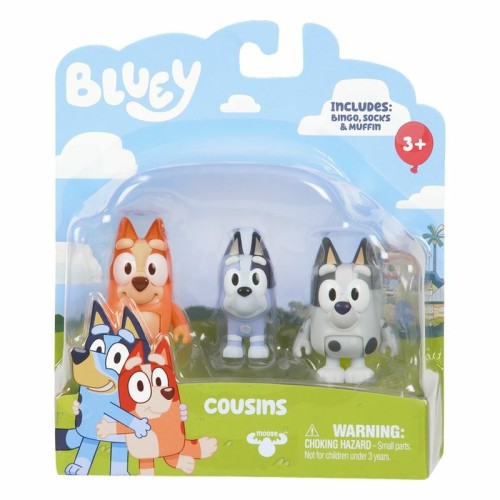 Przejdź do produktu Bluey Figurki Kuzyni 3-pak Bingo, Socks i Muffin 1