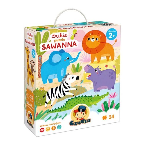 Przejdź do produktu CzuCzu Dzikie puzzle Sawanna 24el 2+