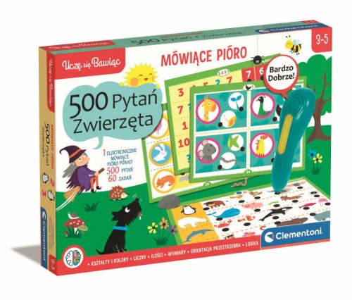 Przejdź do produktu Clementoni Mówiące Pióro 500 pytań Zwierzęta 50781
