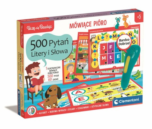 Przejdź do produktu Clementoni Mówiące Pióro 500 pytań Litery 50780