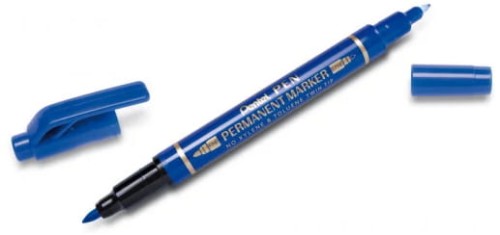 Przejdź do produktu Marker dwustronny permanentny do CD/DVD niebieski. N75W-CE, Pentel