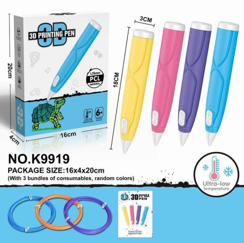 Przejdź do produktu Długopis 3D + wkłady 9919 mix cena za 1 szt