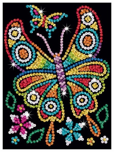 Przejdź do produktu Obrazek z cekinów Motyl Amber 21x28cm 2201 Sequin